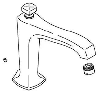 KOHLER K-1054539-CP Spout Assembly, Deck Bath