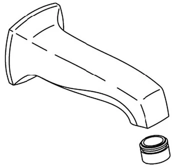KOHLER K-1060821-BV Spout Assy, Wall Mnt Bath