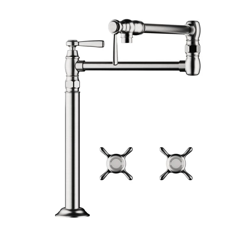 Axor 16860001 Montreux Deck Mounted Double-Jointed Pot Filler with 21-3/16" Spout Reach Includes Cross and Lever Handles in Chrome - Image 3