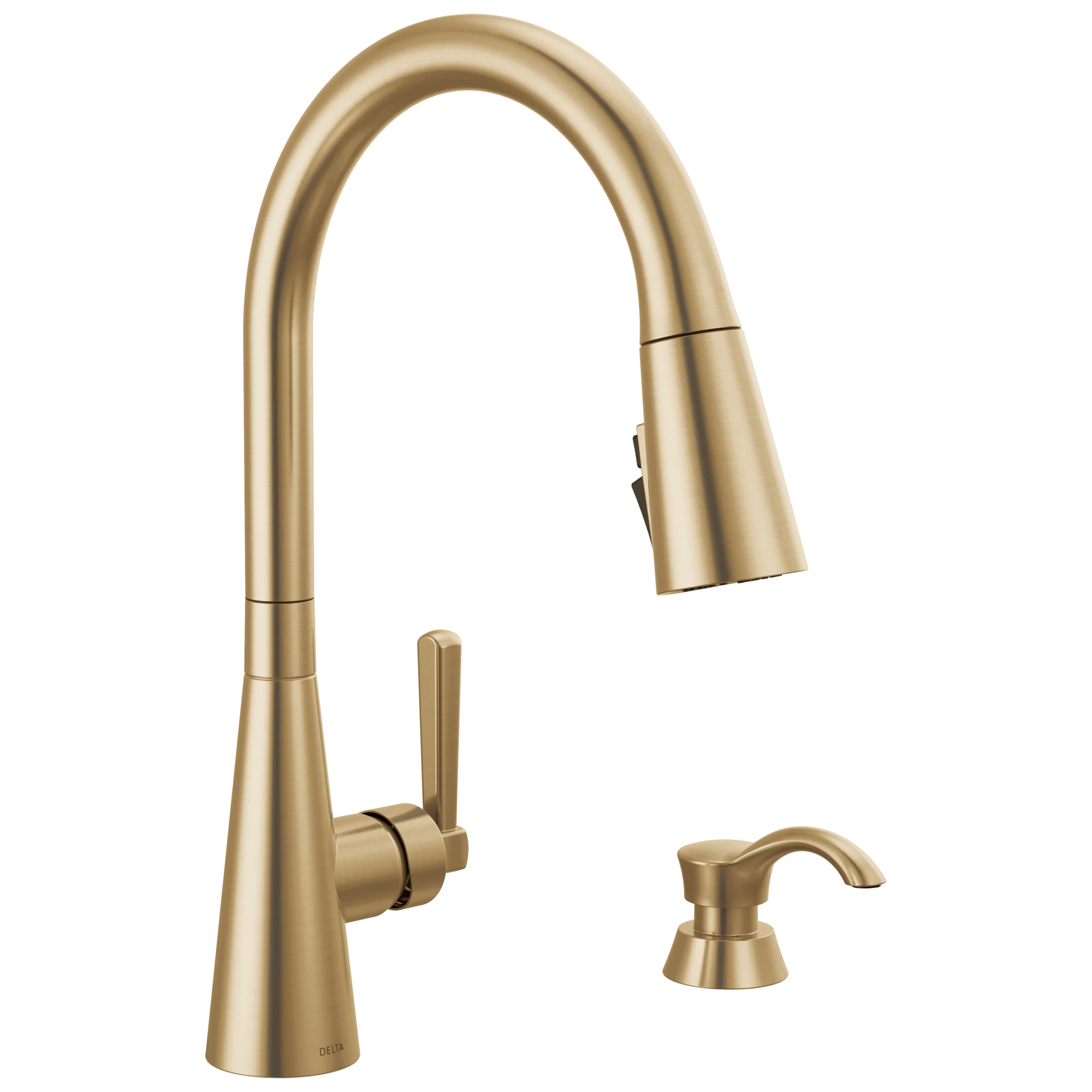 Delta Boyd: Single Handle Pull-Down Kitchen Faucet with Soap Dispenser and ShieldSpray Technology - Image 2