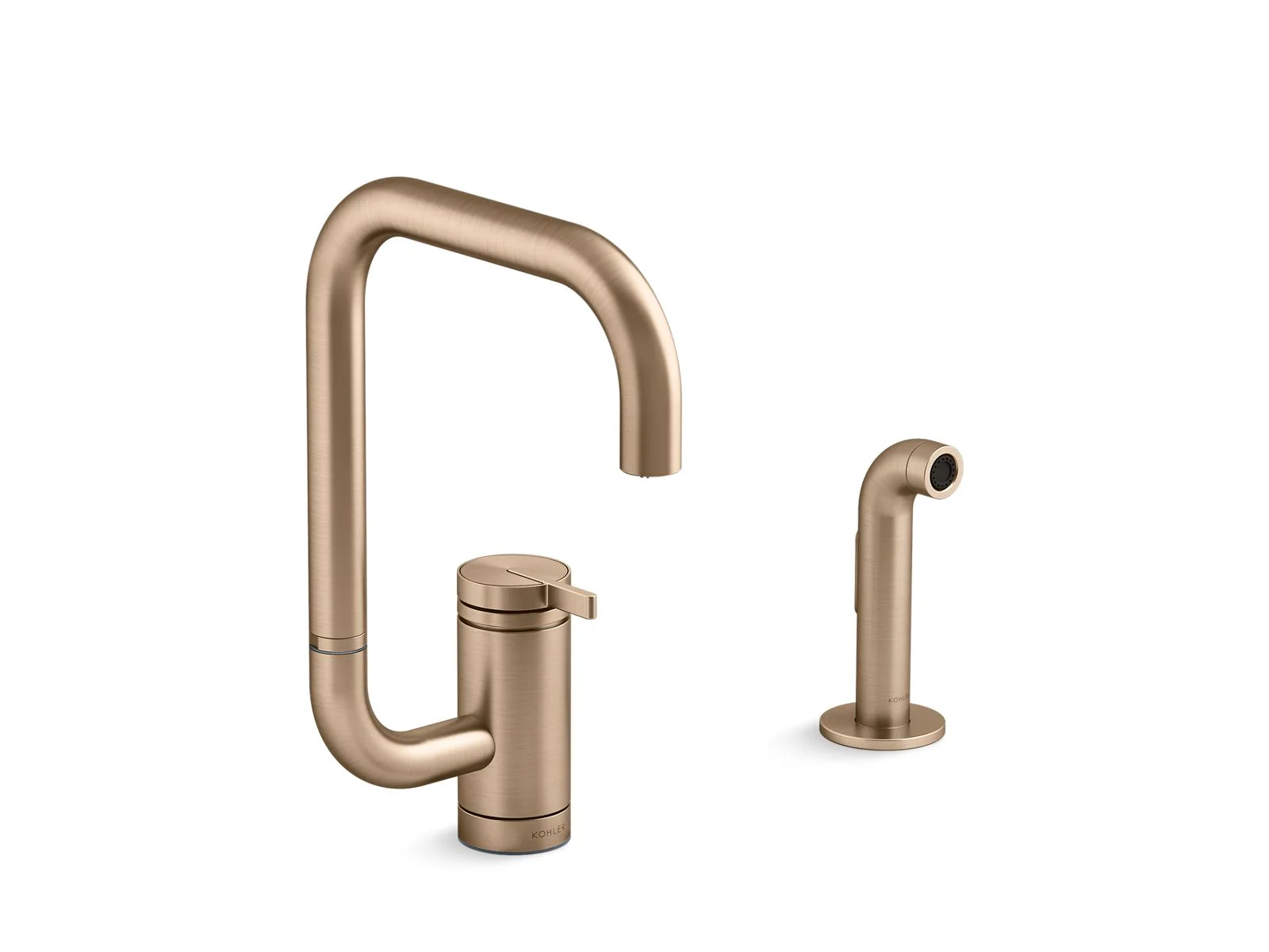 KOHLER K-28274 Components Single-handle kitchen sink faucet with two-function extended-reach spout and side sprayer - Image 5
