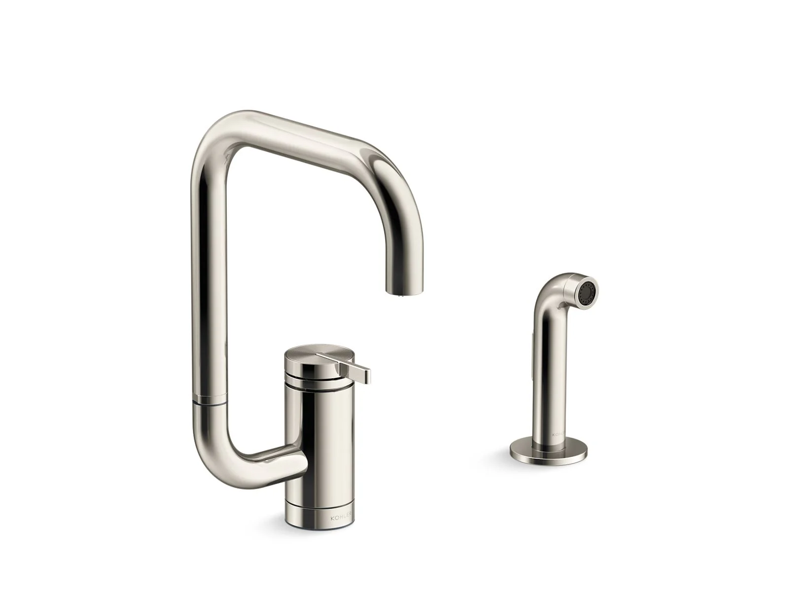 KOHLER K-28274 Components Single-handle kitchen sink faucet with two-function extended-reach spout and side sprayer - Image 7