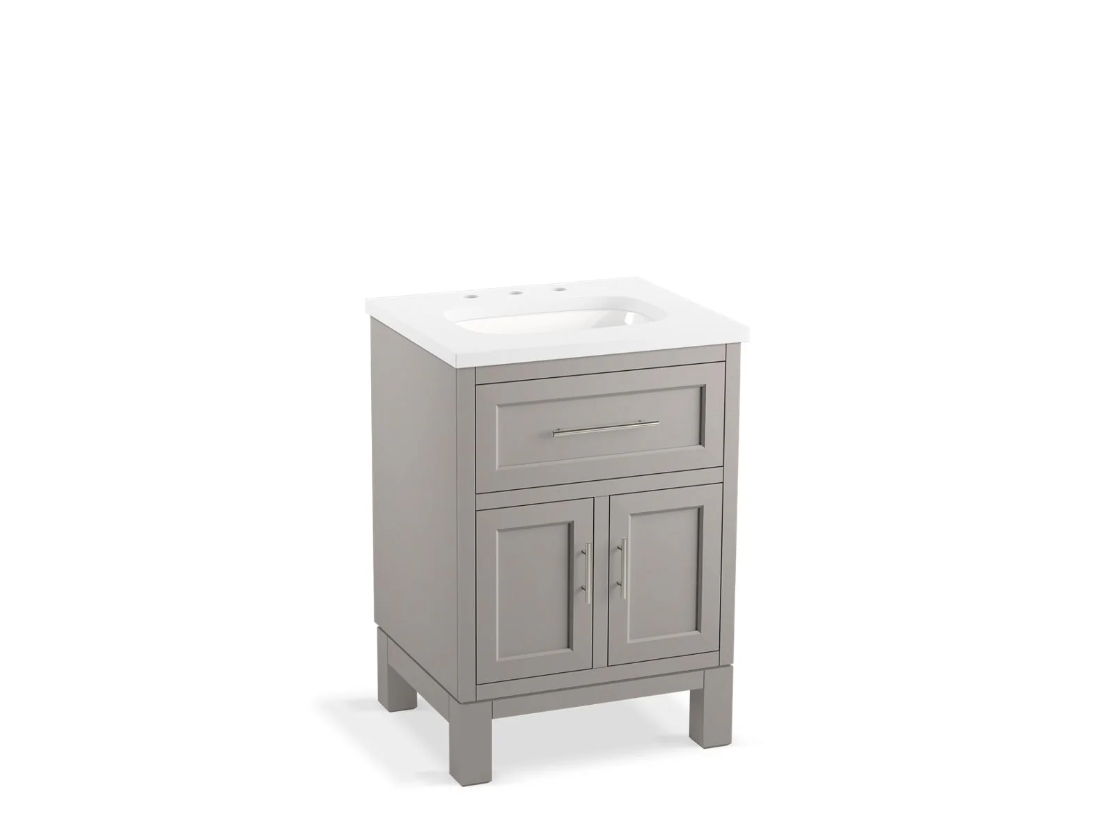 KOHLER K-28379-ASB Quo 24" bathroom vanity cabinet with sink and quartz top - Image 2