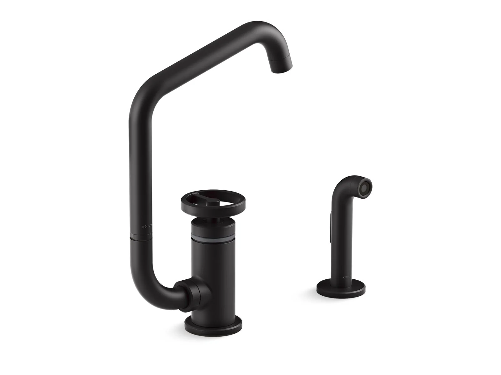 KOHLER K-28667-9 Billet Single-handle bar sink faucet with two-function extended-reach spout and side sprayer - Image 3