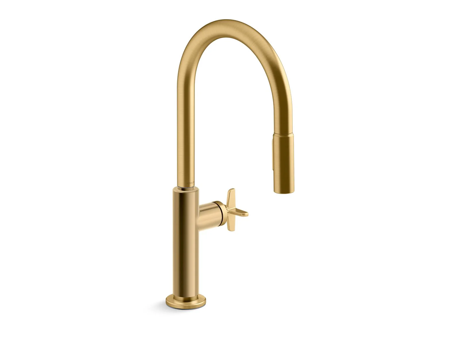 KOHLER K-28670-3RT2 Billet Touchless pull-down kitchen sink faucet with two-function sprayhead