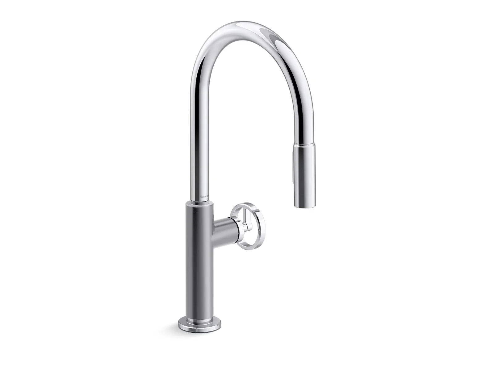 KOHLER K-28670-9RT2 Billet Touchless pull-down kitchen sink faucet with two-function sprayhead - Image 4