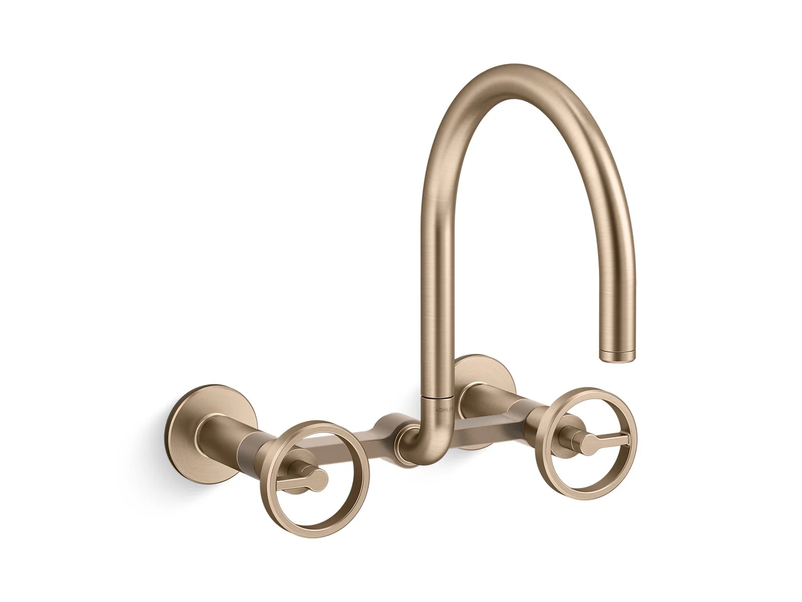 KOHLER K-28672-9 Billet Two-hole wall-mount bridge kitchen sink faucet - Image 5