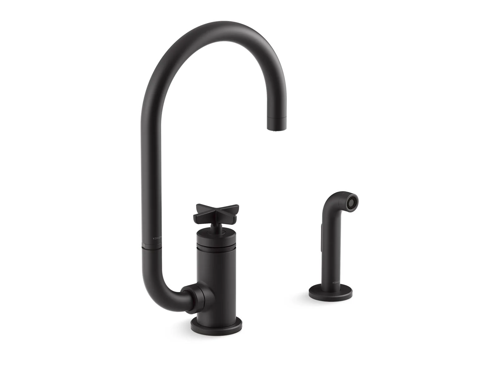 KOHLER K-28675-3 Billet Single-handle bar sink faucet with two-function extended-reach spout and side sprayer - Image 3