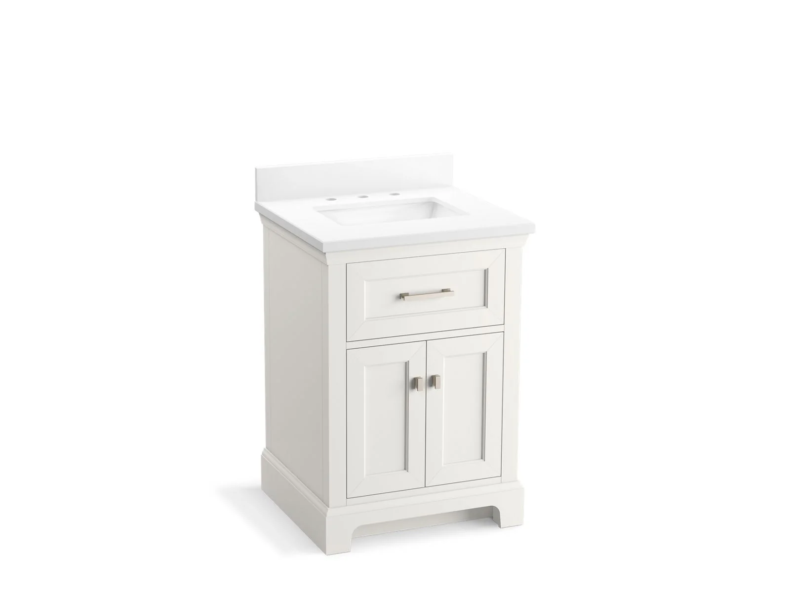 KOHLER K-29259-BD1 Charlemont 24" bathroom vanity cabinet with sink and quartz top