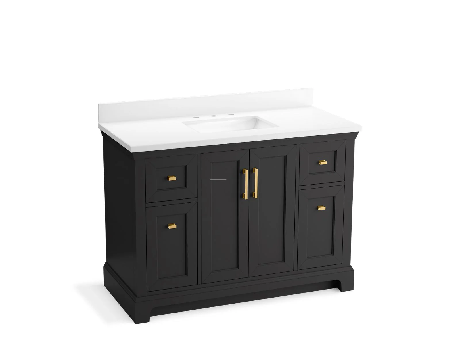 KOHLER K-29262-BD1 Charlemont 48" bathroom vanity cabinet with sink and quartz top - Image 2