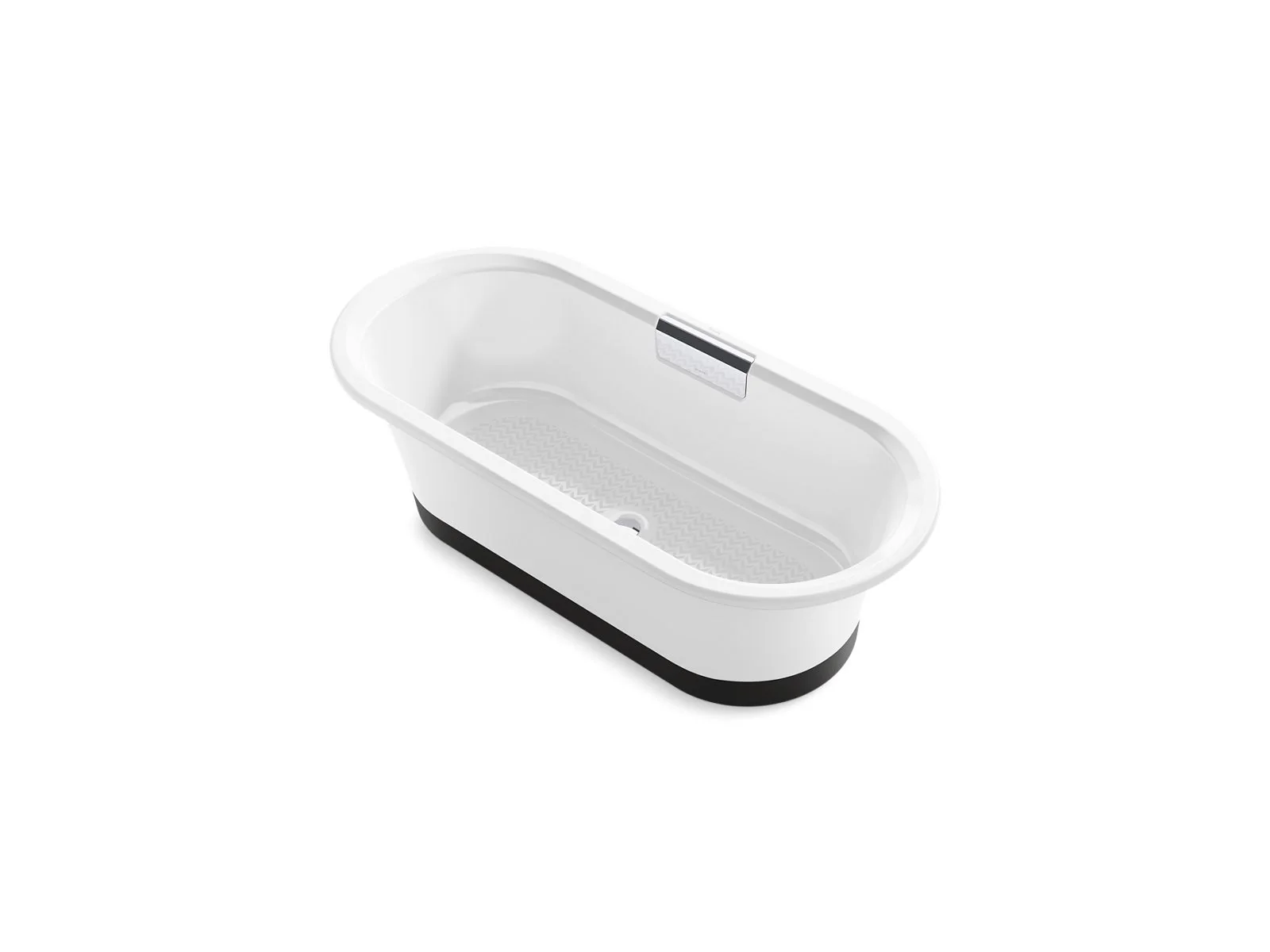 KOHLER K-29326-0B7 Volute 63" x 28-3/8" freestanding bath with base