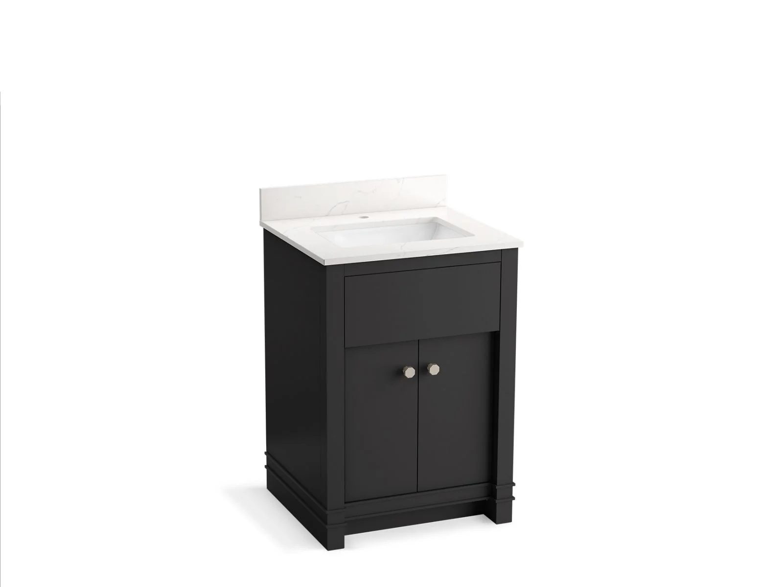 KOHLER K-33264 Alouette 24" bathroom vanity cabinet with sink and quartz top
