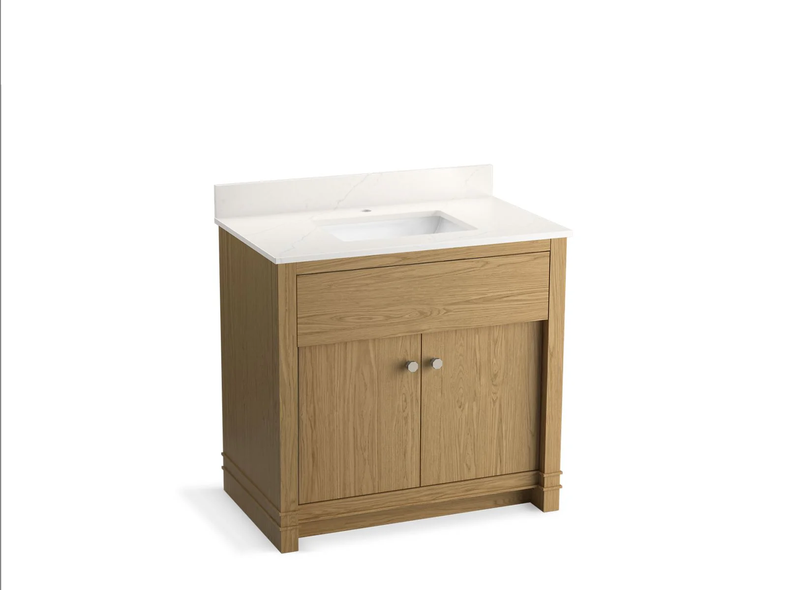 KOHLER K-33266 Alouette 36" bathroom vanity cabinet with sink and quartz top - Image 2