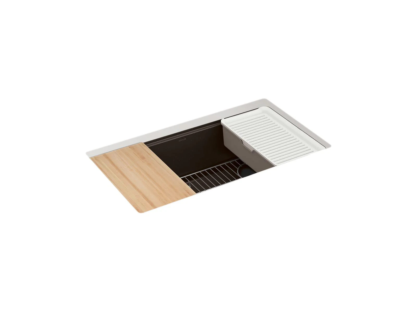 KOHLER K-33710-PC Billings 32-1/2" undermount single-bowl workstation kitchen sink - Image 2