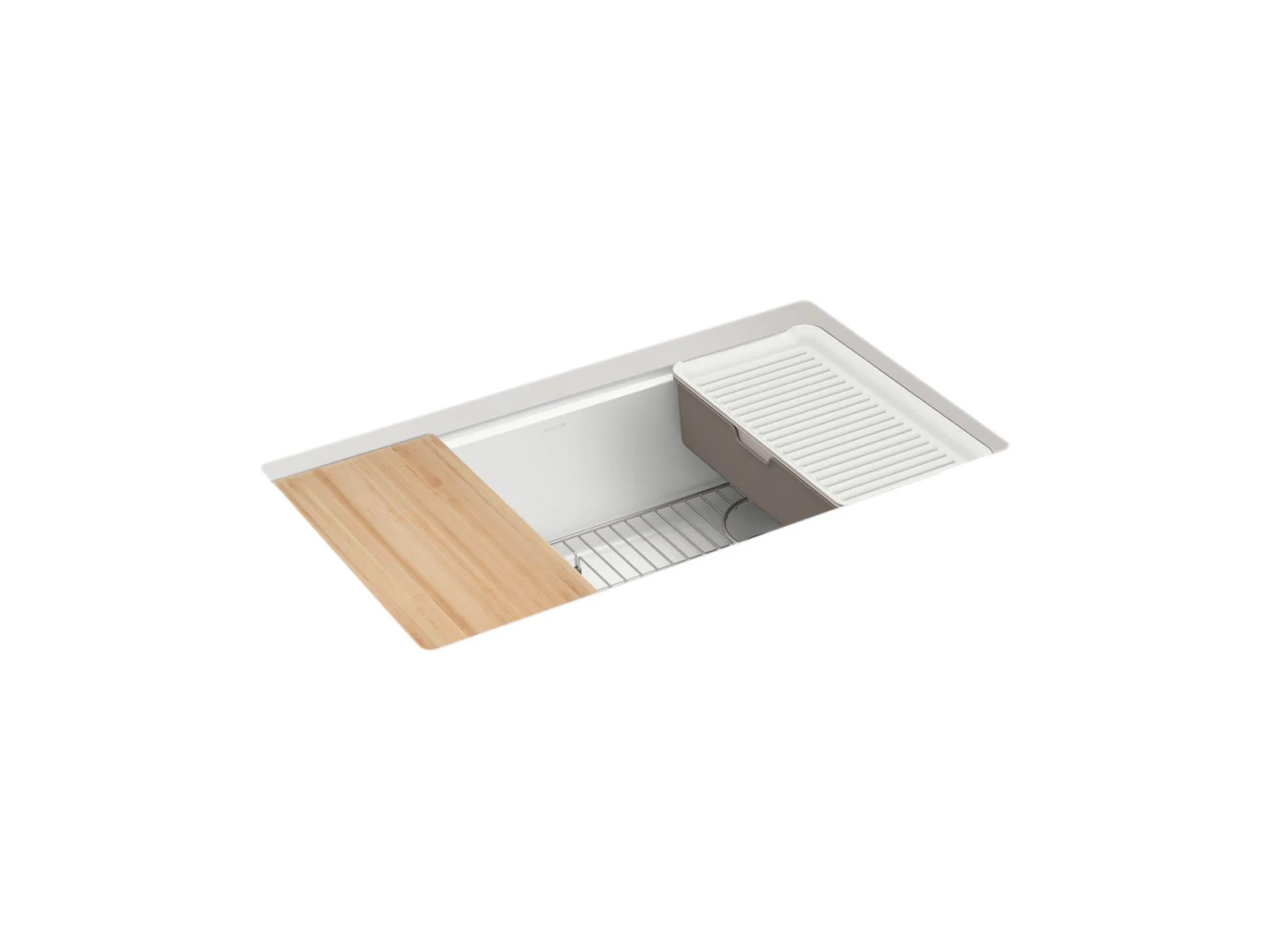 KOHLER K-33710-PC Billings 32-1/2" undermount single-bowl workstation kitchen sink - Image 5