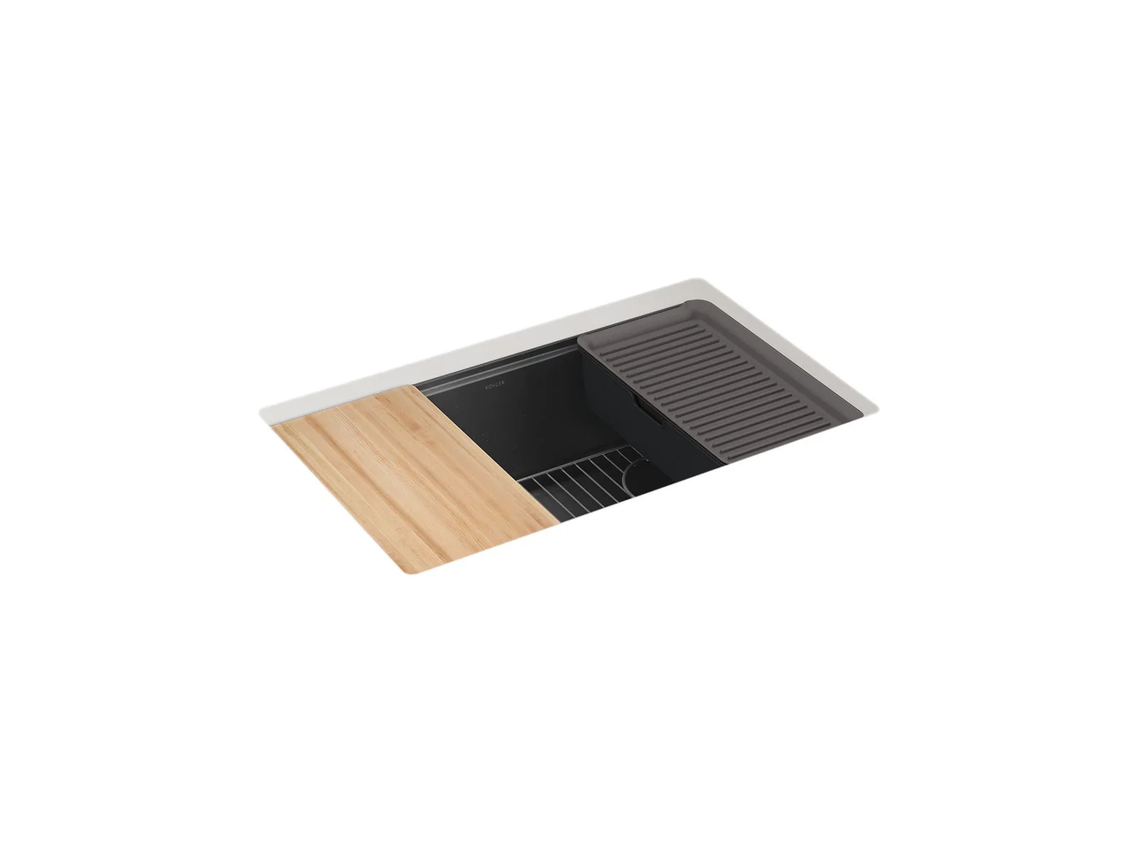 KOHLER K-33712-PC Billings 29" undermount single-bowl workstation kitchen sink - Image 6
