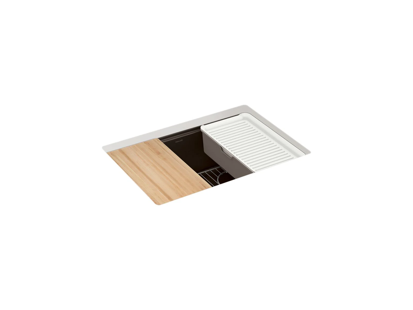 KOHLER K-33713-PC Billings 27" undermount single-bowl workstation kitchen sink - Image 2