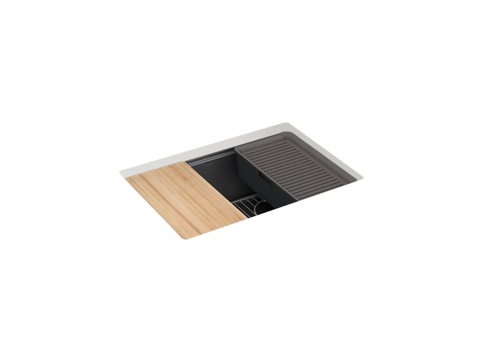 KOHLER K-33713-PC Billings 27" undermount single-bowl workstation kitchen sink - Image 6