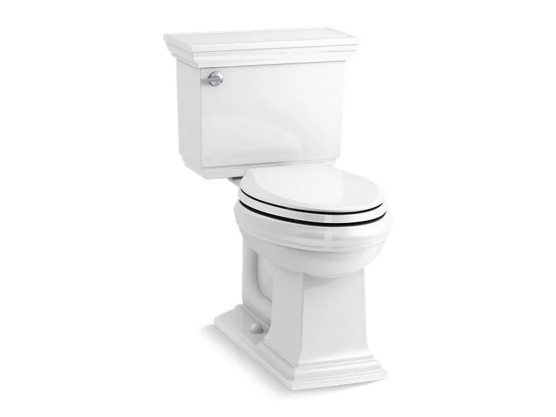 KOHLER K-33817 Memoirs Stately ContinuousClean two-piece elongated toilet, 1.28 gpf