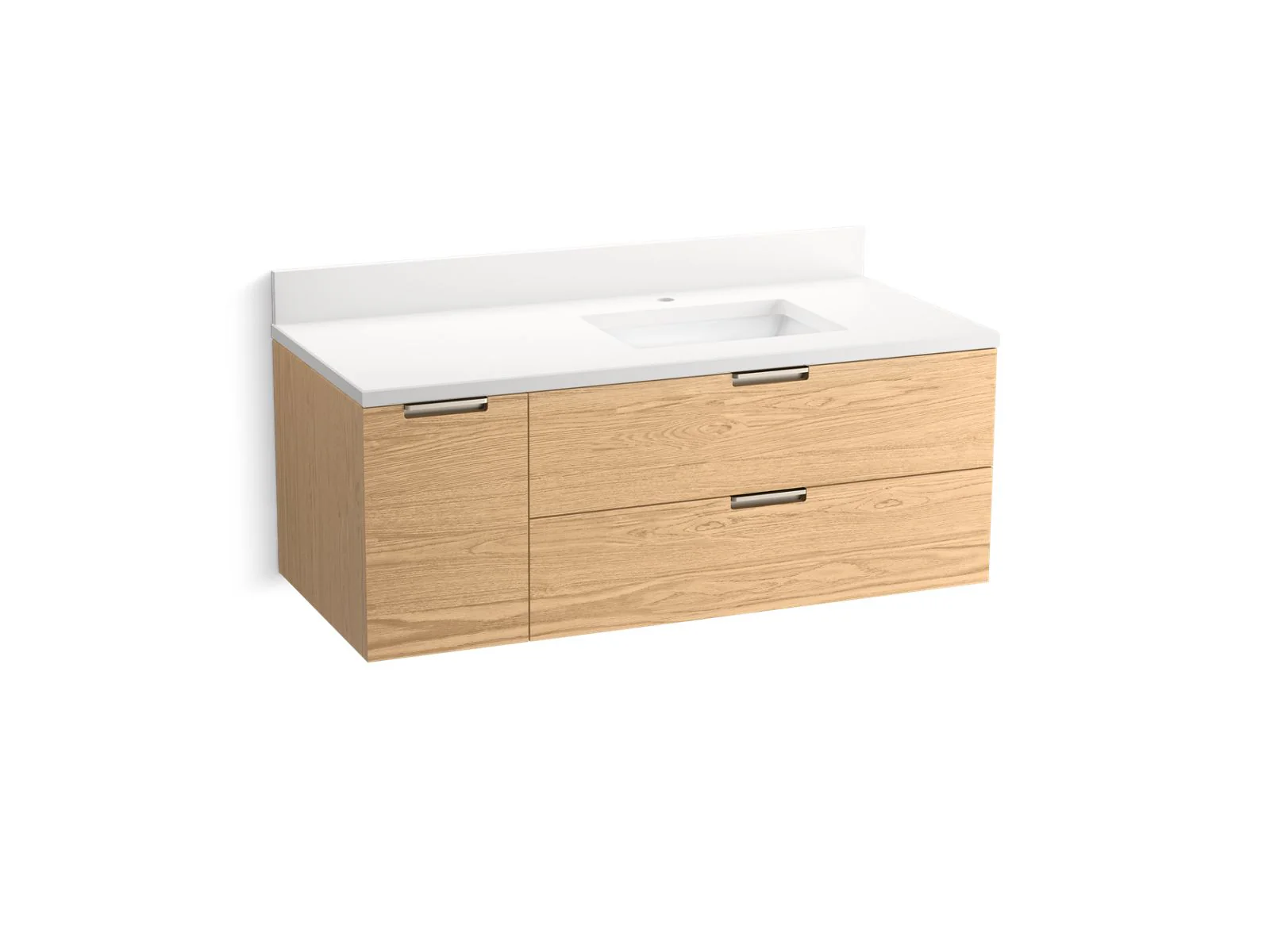 KOHLER K-34656 Maxstow 48" wall-hung bathroom vanity cabinet with sink and quartz top - Image 2