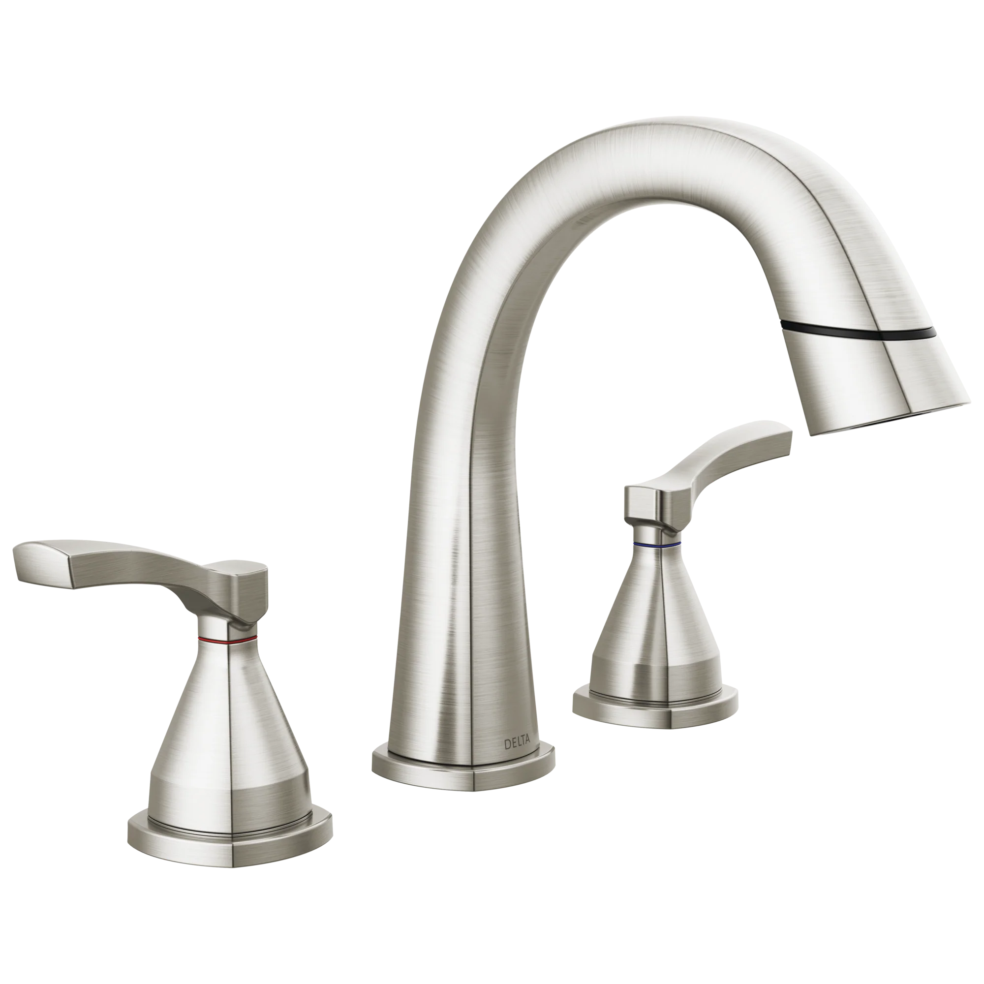 Delta Stryke: Two Handle Widespread Pull Down Bathroom Faucet