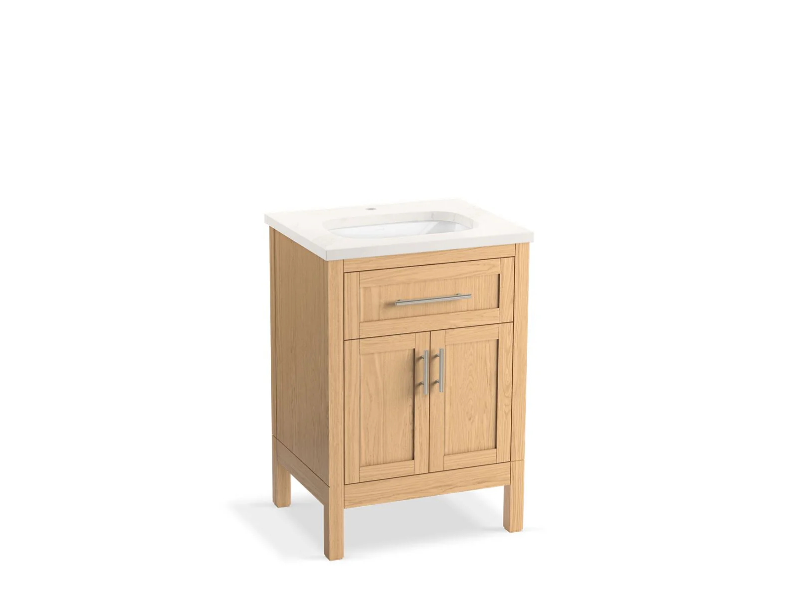 KOHLER K-39603-ASB Hadron 24" bathroom vanity cabinet with sink and quartz top - Image 3