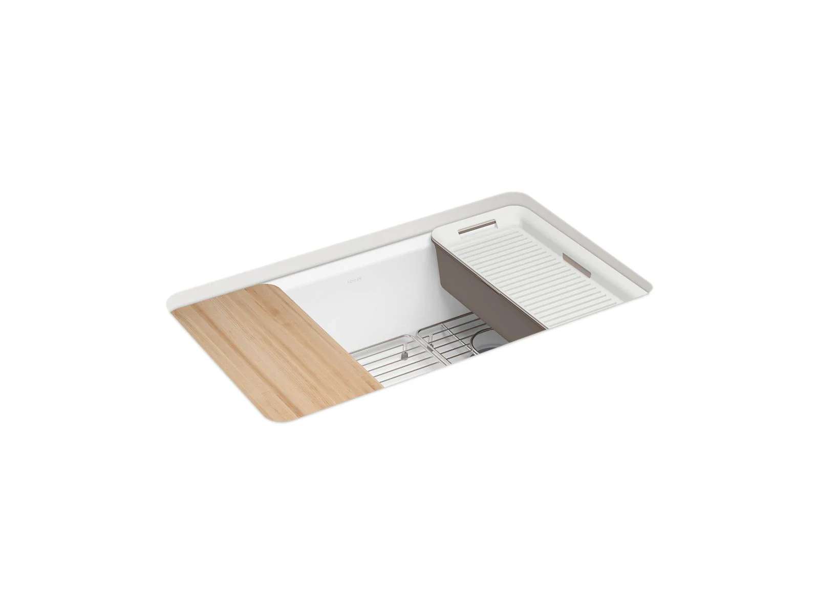 KOHLER K-5871-5UPC Riverby 33" undermount single-bowl workstation kitchen sink