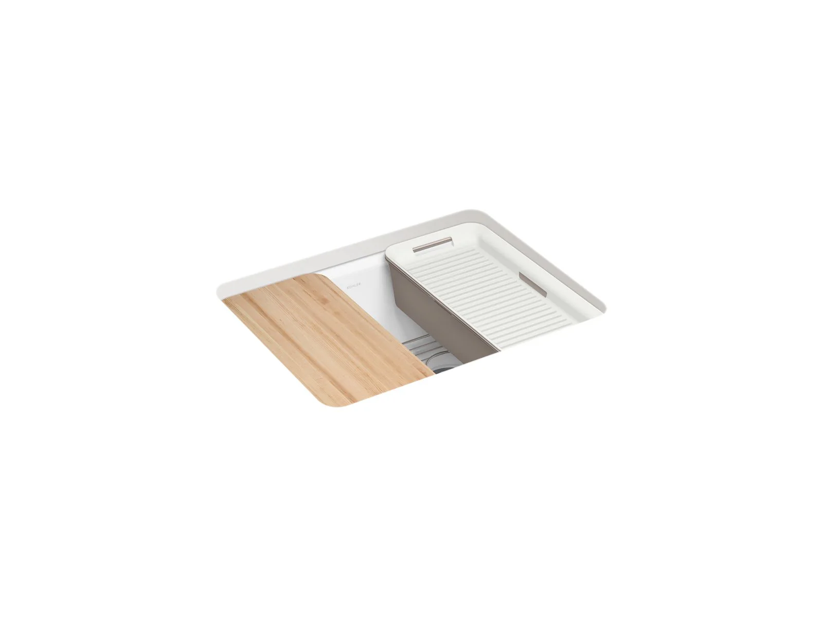 KOHLER K-5872-5UPC Riverby 25" undermount single-bowl workstation kitchen sink