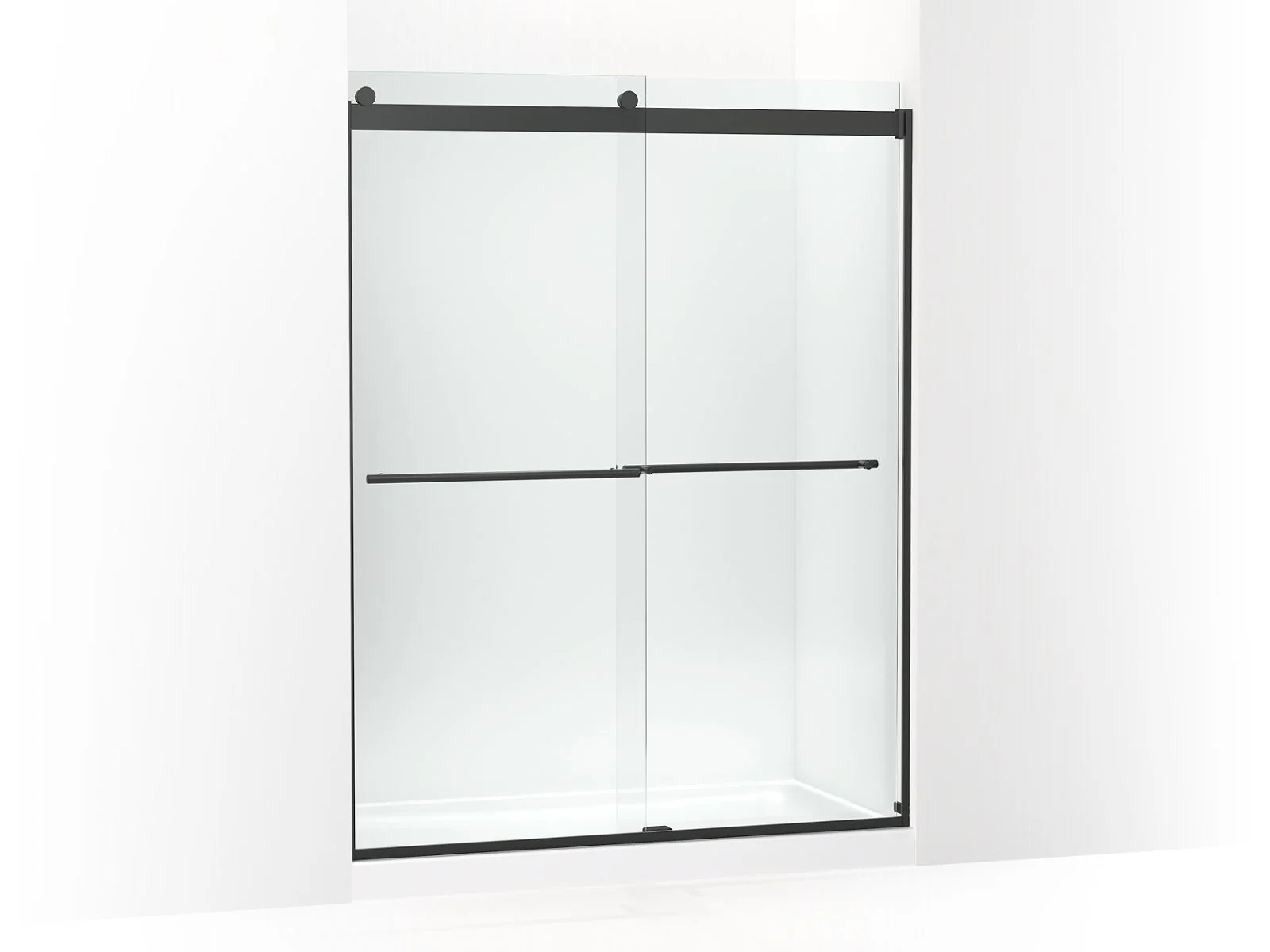 KOHLER K-702424-L Levity Frameless sliding shower door, 77-9/16" H x 56-5/8 - 59-5/8" W, with 5/16"-thick Crystal Clear glass - Image 2