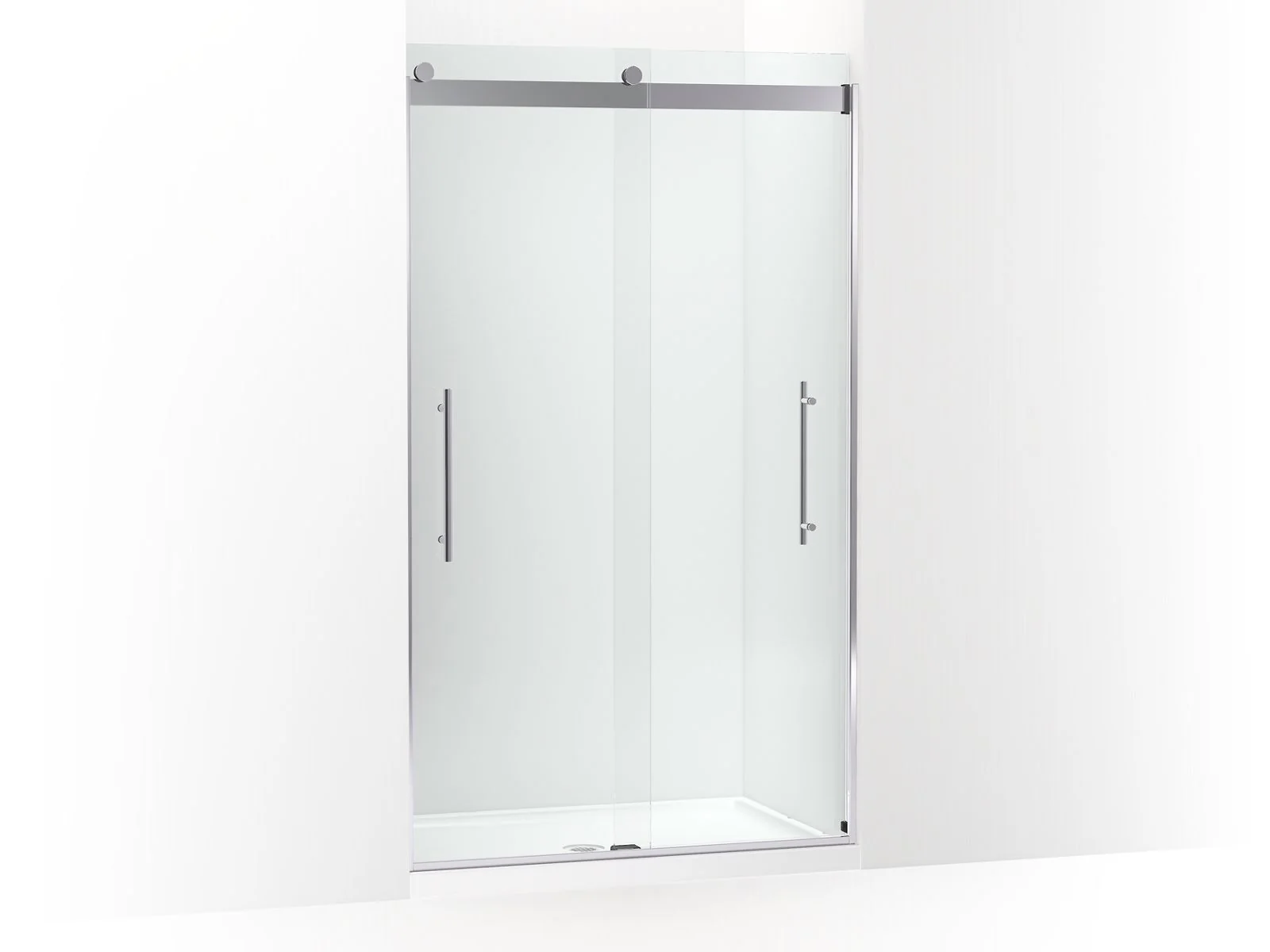 KOHLER K-702427-L Levity Frameless sliding shower door, 81-5/8" H x 44-5/8 - 47-5/8" W, with 3/8"-thick Crystal Clear glass - Image 4