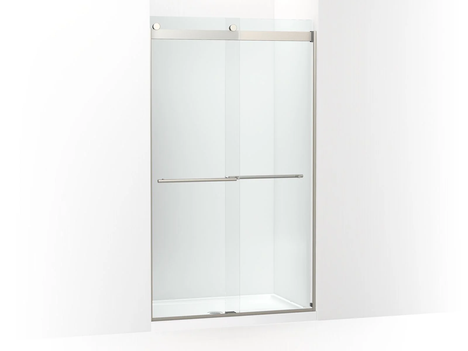 KOHLER K-702428-L Levity Frameless sliding shower door, 81-5/8" H x 44-5/8 - 47-5/8" W, with 3/8"-thick Crystal Clear glass - Image 3