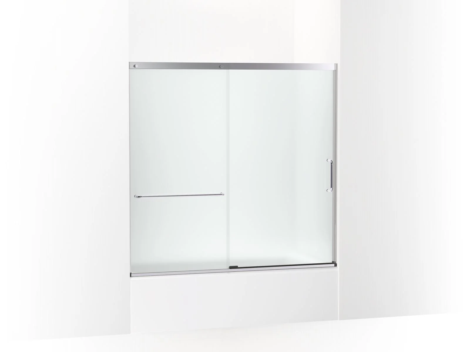 KOHLER K-707609-6D3 Elate Sliding bath door, 56-3/4" H x 56-1/4 - 59-5/8" W, with 1/4" thick Frosted glass - Image 3
