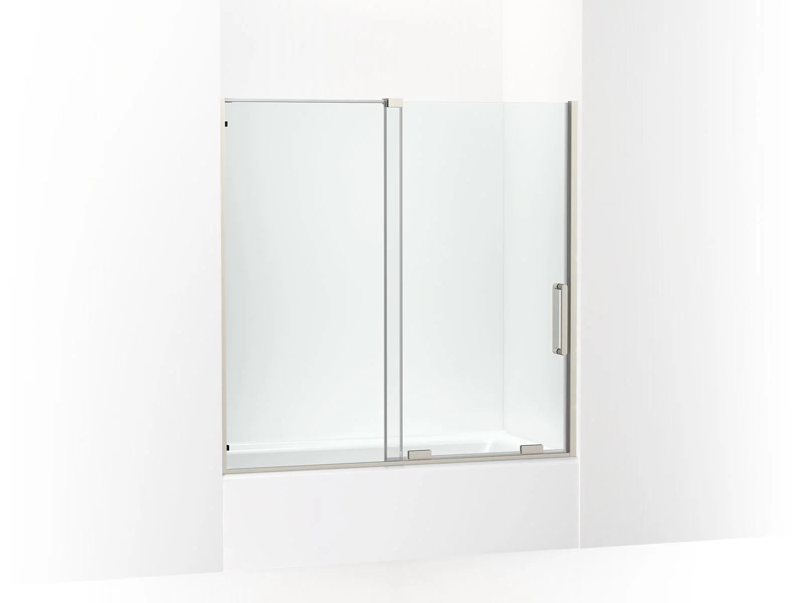 KOHLER K-707623-8L Echelon Sliding bath door, 58-1/4" H x 55-3/4 - 59-3/4" W, with 5/16" thick Crystal Clear glass - Image 2