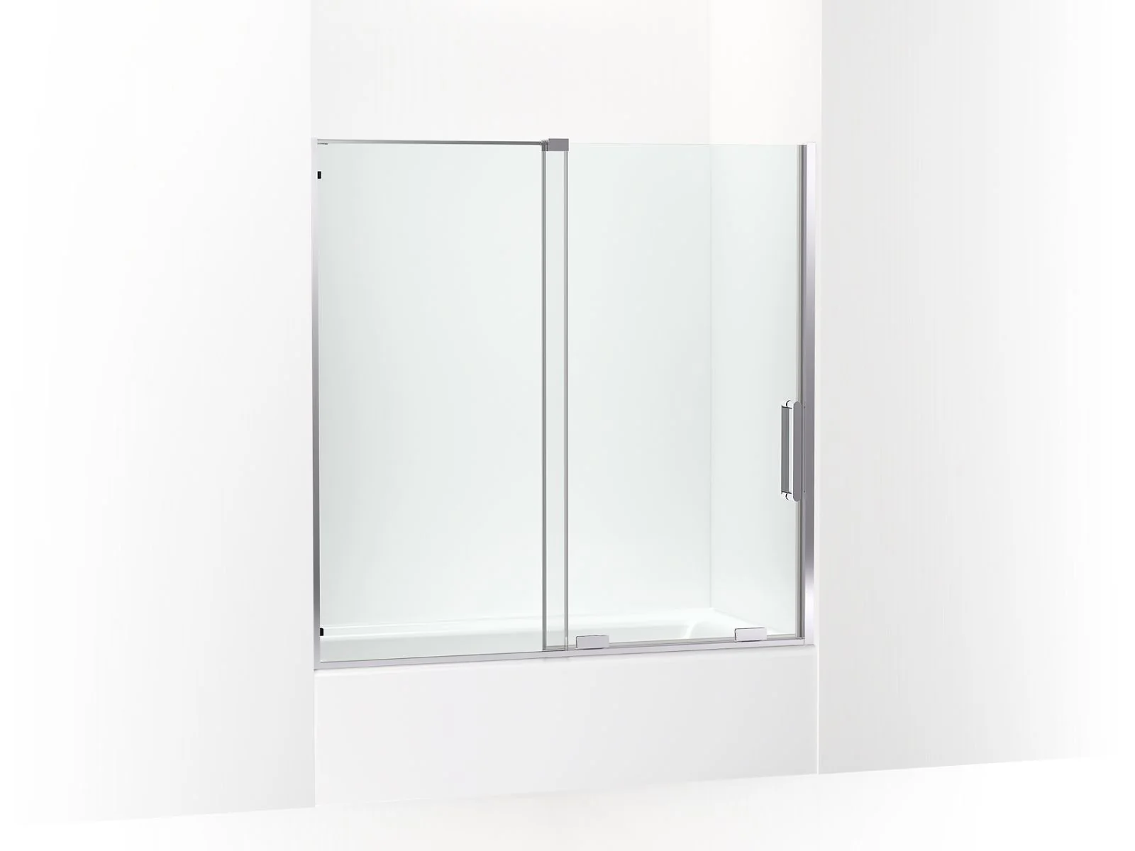 KOHLER K-707623-8L Echelon Sliding bath door, 58-1/4" H x 55-3/4 - 59-3/4" W, with 5/16" thick Crystal Clear glass - Image 3