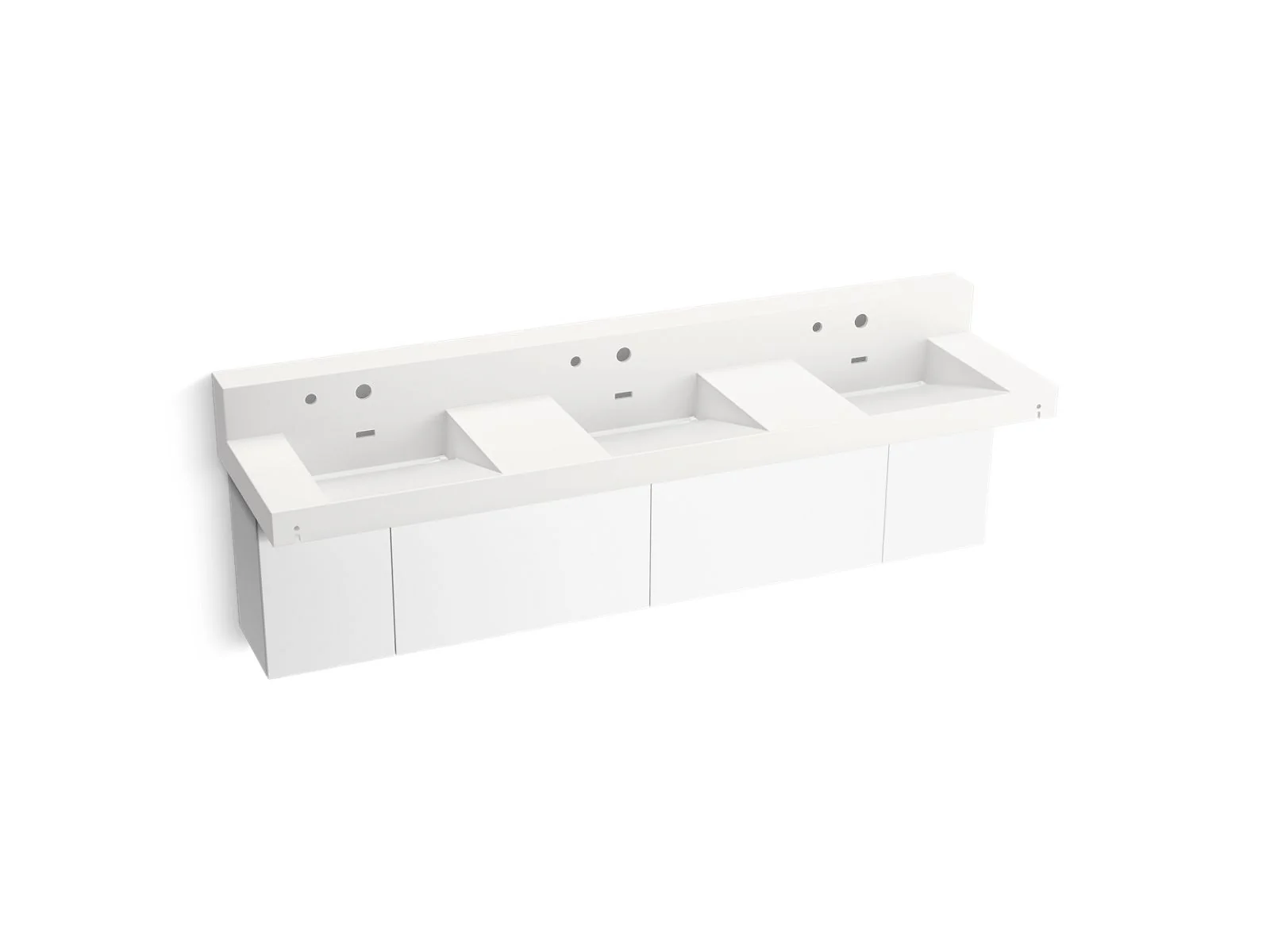 KOHLER K-81026-BPW Constellation 90" wall-mount basin lavatory system with backsplash - Image 14