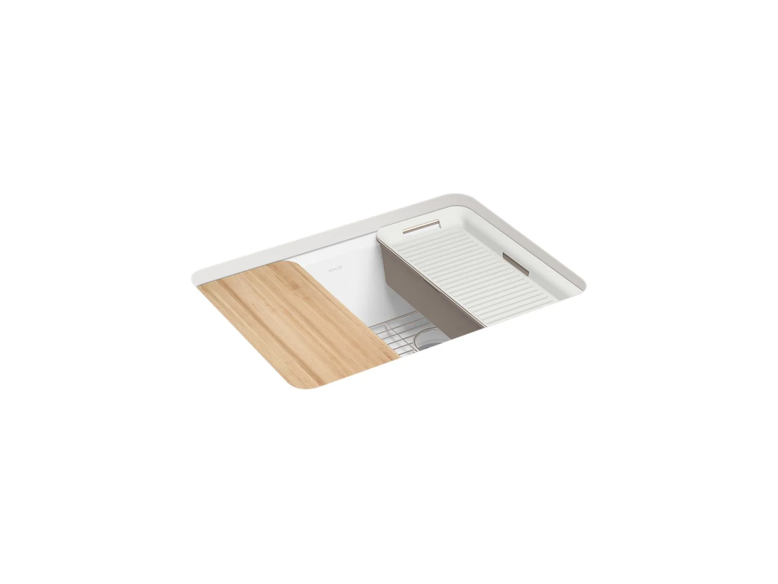 KOHLER K-8668-5UPC Riverby 27" undermount single-bowl workstation kitchen sink