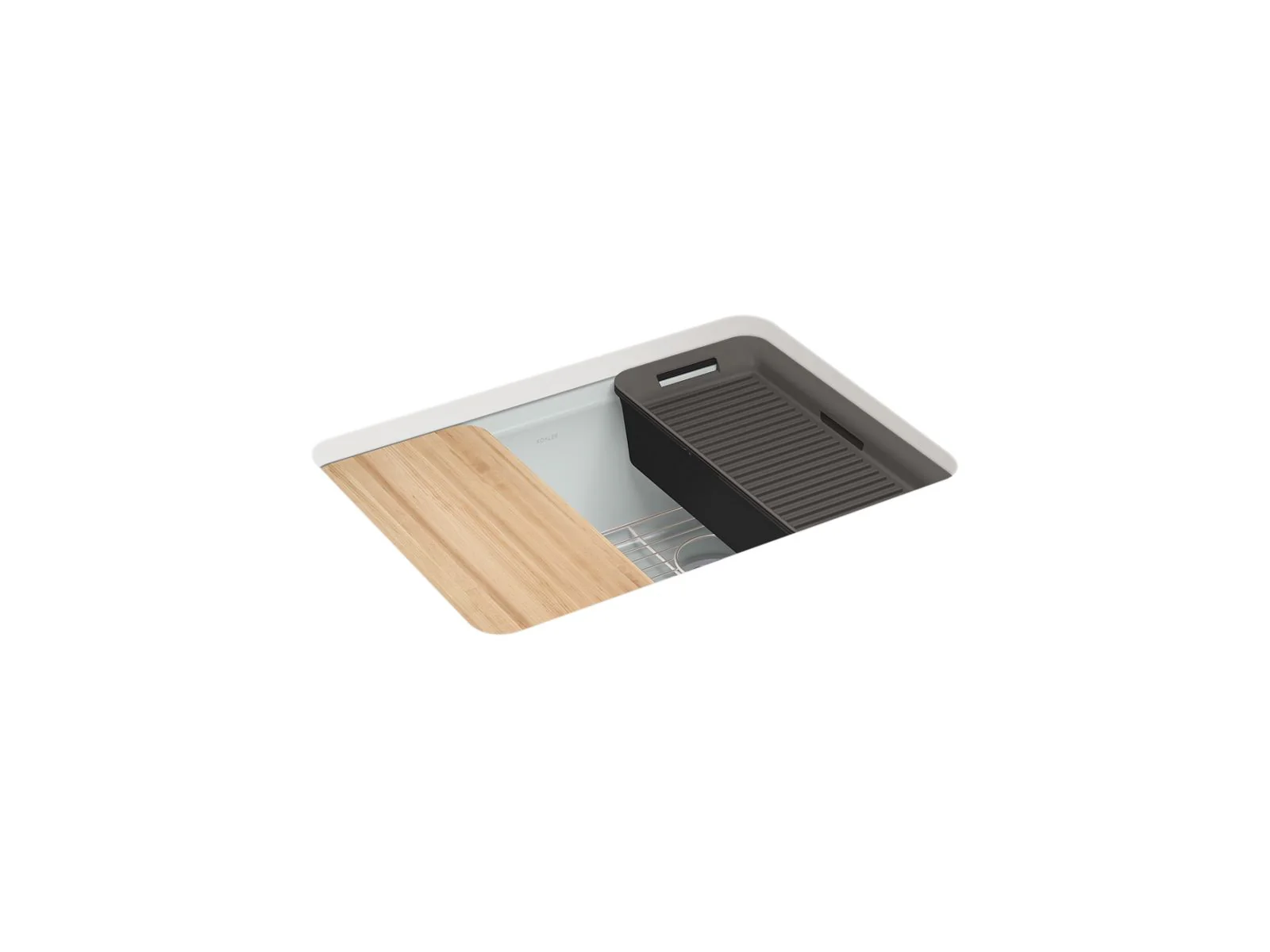 KOHLER K-8668-5UPC Riverby 27" undermount single-bowl workstation kitchen sink - Image 4