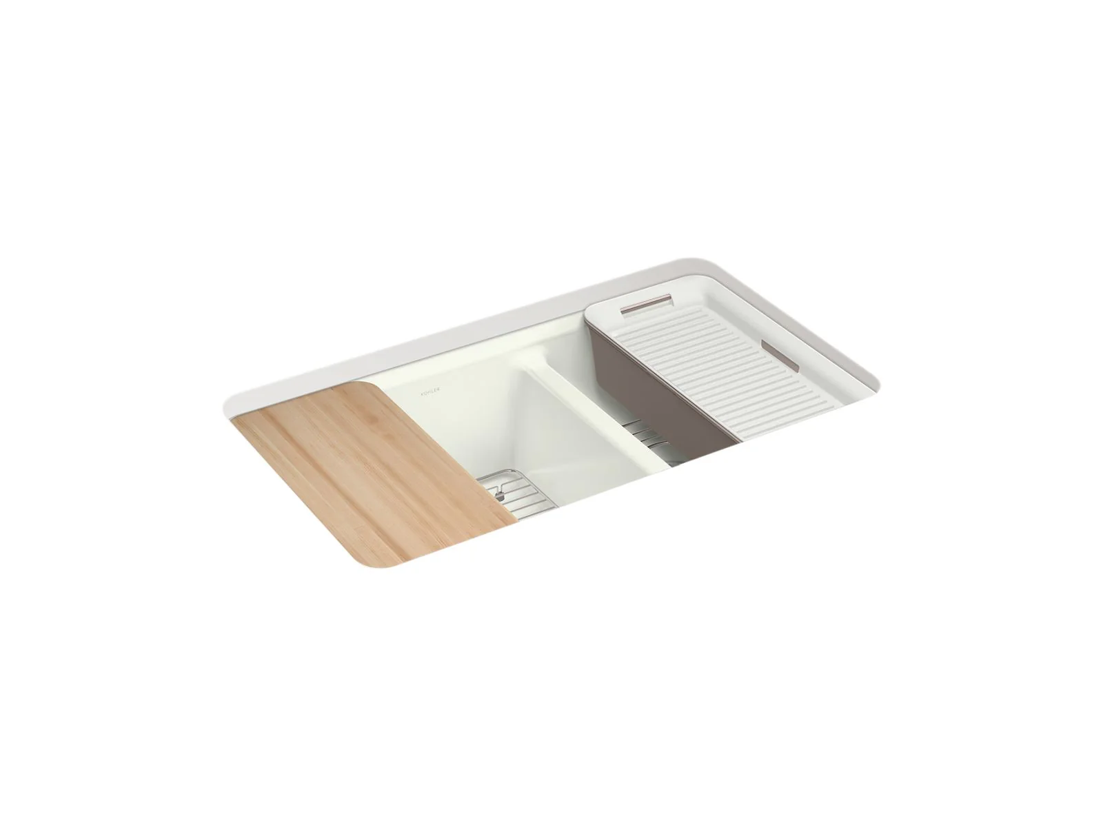 KOHLER K-8669-5UPC Riverby 33" undermount double-bowl workstation kitchen sink - Image 7