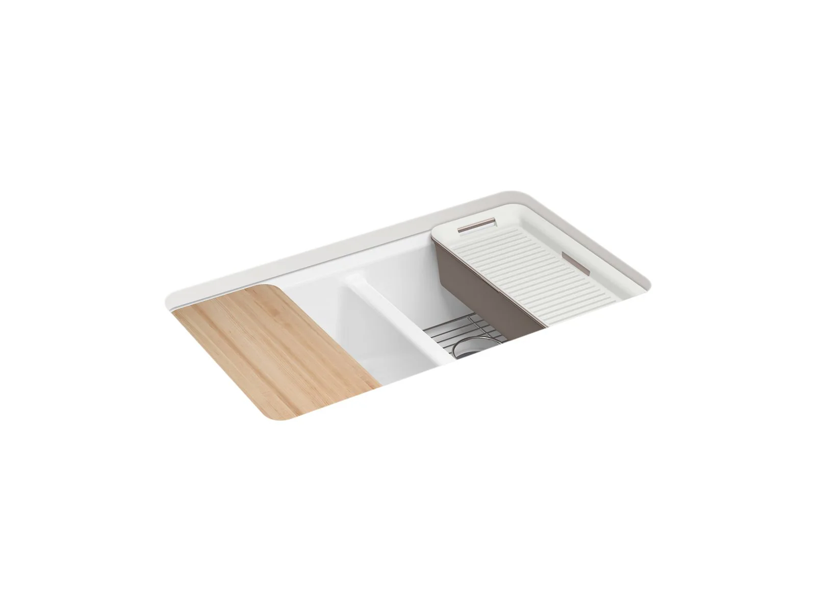 KOHLER K-8679-5UPC Riverby 33" undermount double-bowl workstation kitchen sink