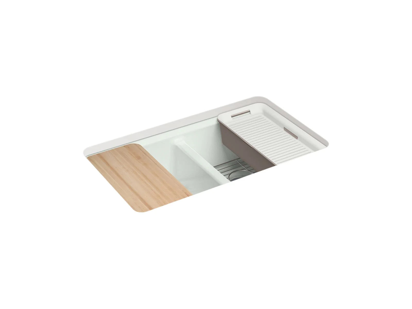 KOHLER K-8679-5UPC Riverby 33" undermount double-bowl workstation kitchen sink - Image 6