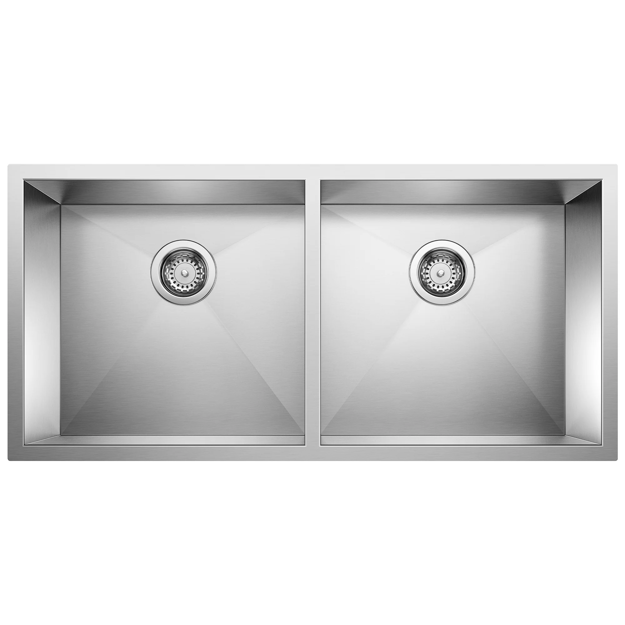 BLANCO Precision 16" R0 Equal Double Bowl Kitchen Sink