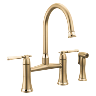 Brizo The Tulham Kitchen Collection by Brizo: Bridge Kitchen Faucet with Side Spray - Image 2