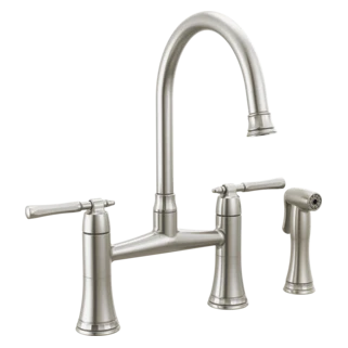 Brizo The Tulham Kitchen Collection by Brizo: Bridge Kitchen Faucet with Side Spray - Image 6