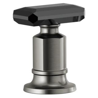 Brizo Invari: Roman Tub Faucet Black Crystal Knob Handle Kit - Image 6