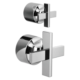 Brizo Levoir: Pressure Balance Valve with Integrated Diverter Trim Cross Handle Kit - Image 4