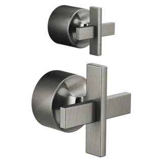 Brizo Levoir: Pressure Balance Valve with Integrated Diverter Trim Cross Handle Kit - Image 6