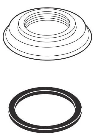 Brizo Baliza: Handle Base, Gasket, and Mounting Nut - Image 2
