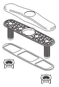 Delta Berkley:RP70707SS Escutcheon, Plate & Nuts - Image 2