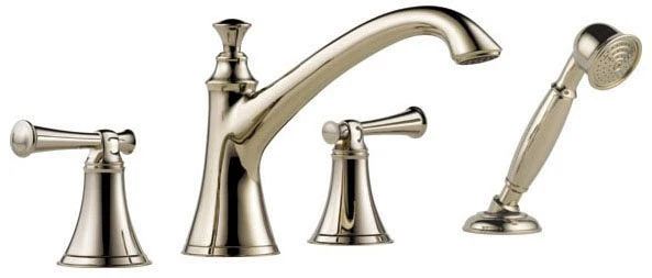 Brizo Baliza: Roman Tub Trim with Hand Shower - Less Handles - Image 4