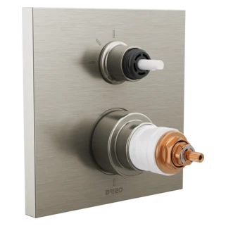 Brizo Frank Lloyd Wright: TempAssure Thermostatic Valve with 3-Function Integrated Diverter Trim - Less Handles